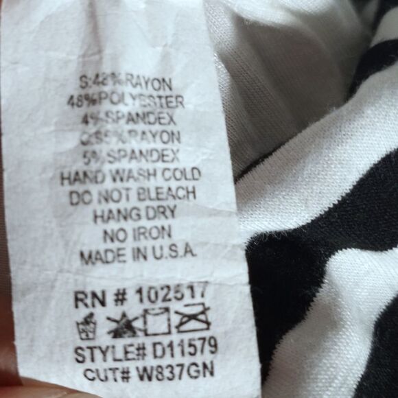 SOPRANO COBALT BLUE, BLACK & WHITE STRIPE DRESS SZ.M GUC - Picture 8 of 8